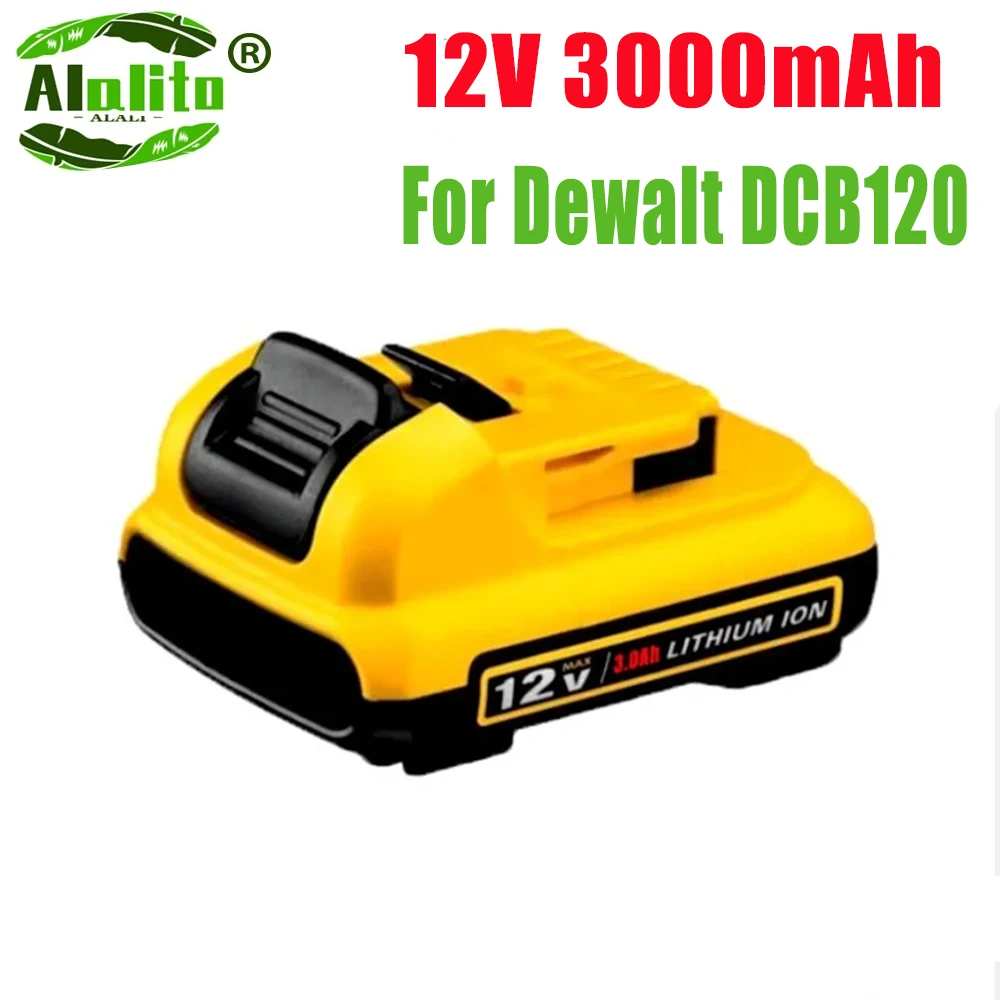 Replacement for Dewalt DCB120 Lithium-ion Batteries 12V 3Ah Battery DCB123 DCB125 DCB124 DCB122 DCD710 Power Tools Battery