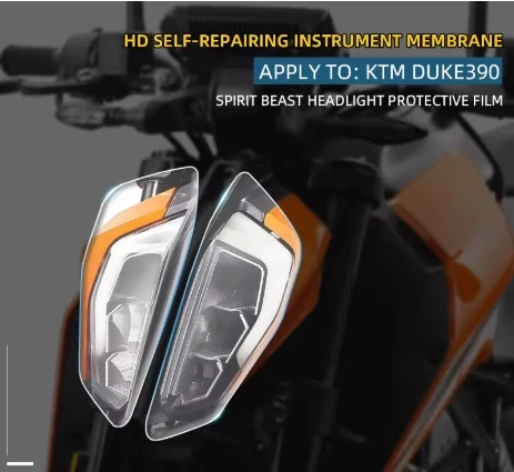 

For KTM DUKE 390 Motorcycle Smoke Fog Light Headlight HD film Anti-scratch protection TPU Sticker Accessories