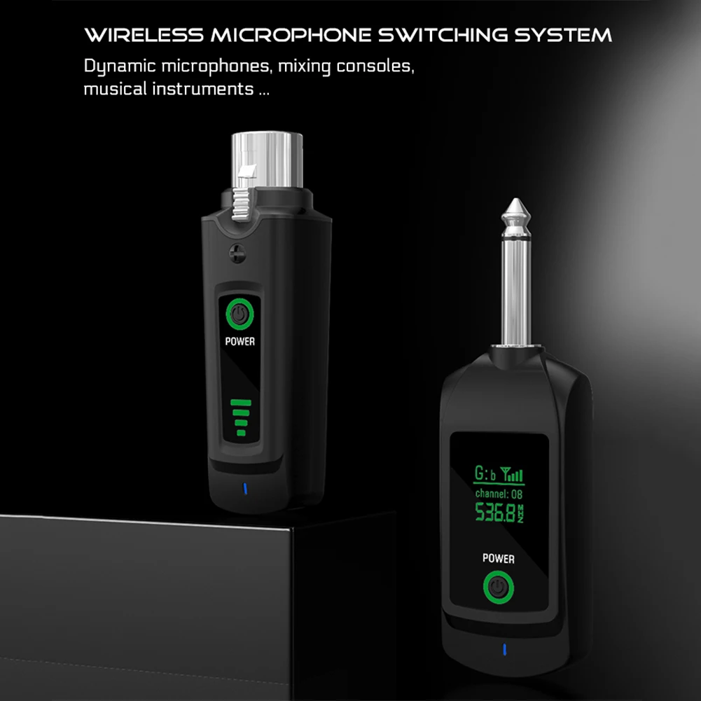 Dynamic Handheld Microphone Instrument DC5V 2.4G Wireless XLR Transmitter System UHF XLR Adapter System Microphone Accessories