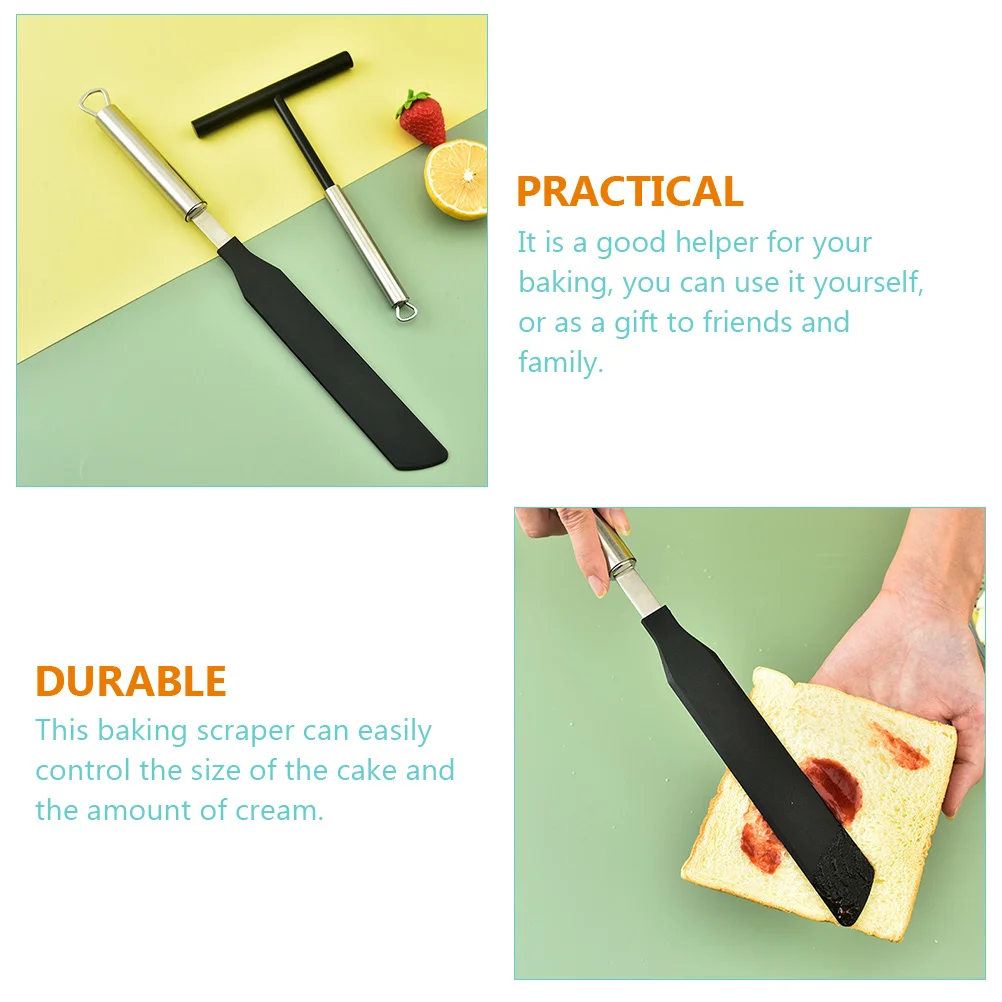 

Stainless Steel Baking Spatula Ergonomic H Lightweight Cream Scraper Spreader Slicer Cake Tool