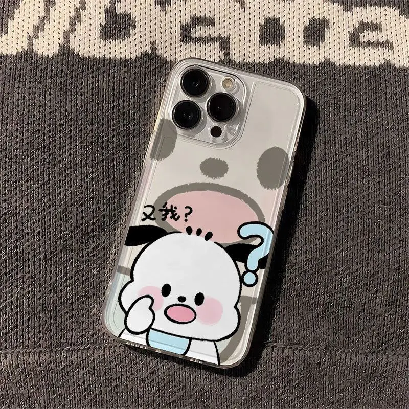 Cartoon Cute Hello Kitty Pacha Dog Suitable For iPhone 14 16 15 13 12 11Pro Max X XS XR 7 8Plus Silicone Anti Drop Phone Case