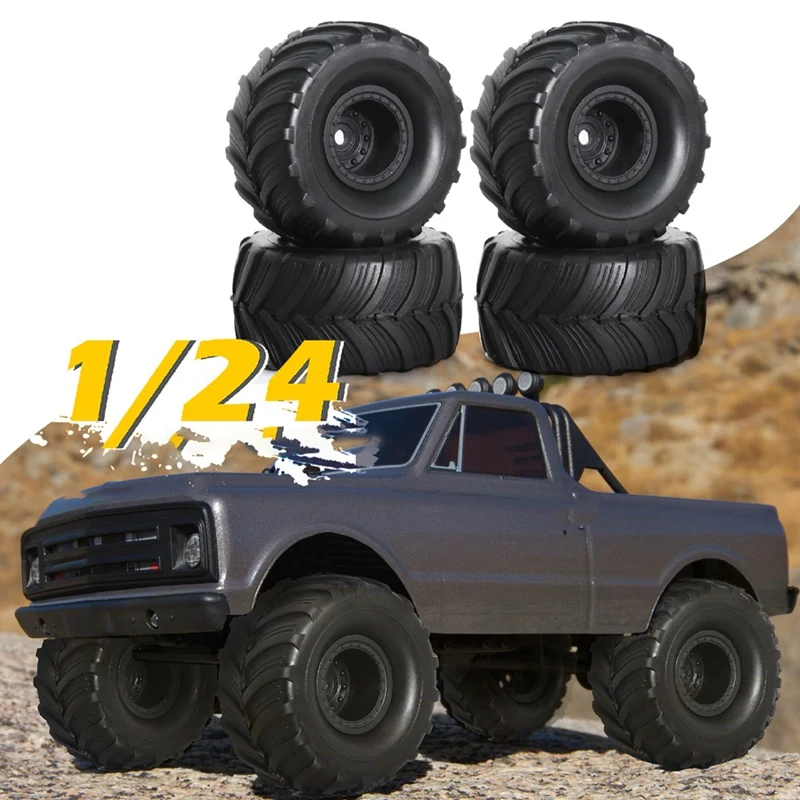 For 1/18/24 Simulation Climbing Tire T4-M Truck SCX24 Universal Wheel Tire FMS FCX24 Carisma Kaisima AX24