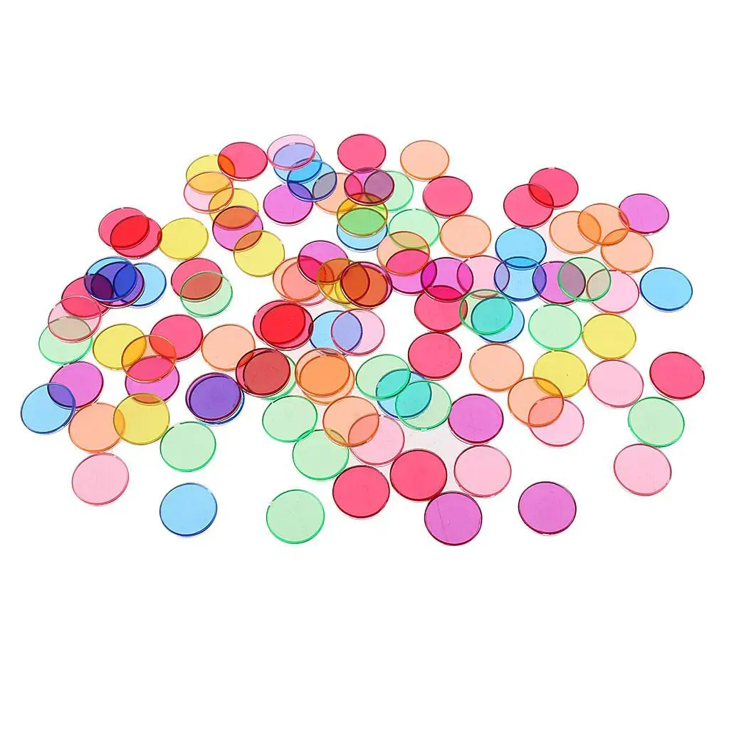 100x Colorful Disc Chips for Preschool Scientific Magnetic Experimental Tool