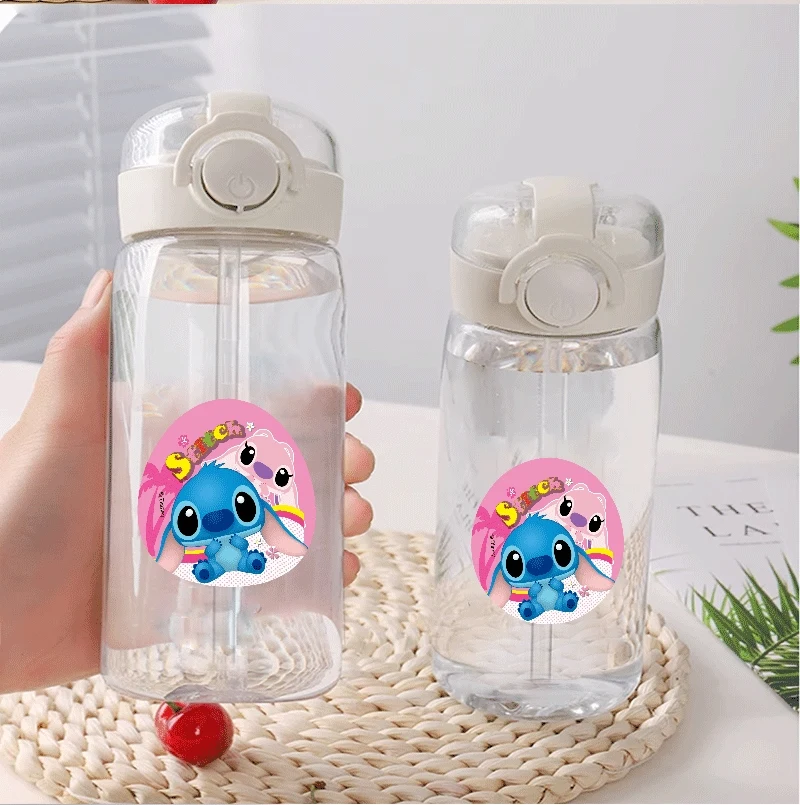 

Disney Cartoon Stitch Portable Student Cup High Temperature Resistant Student Water Bottle Stitch Angel Cartoon School