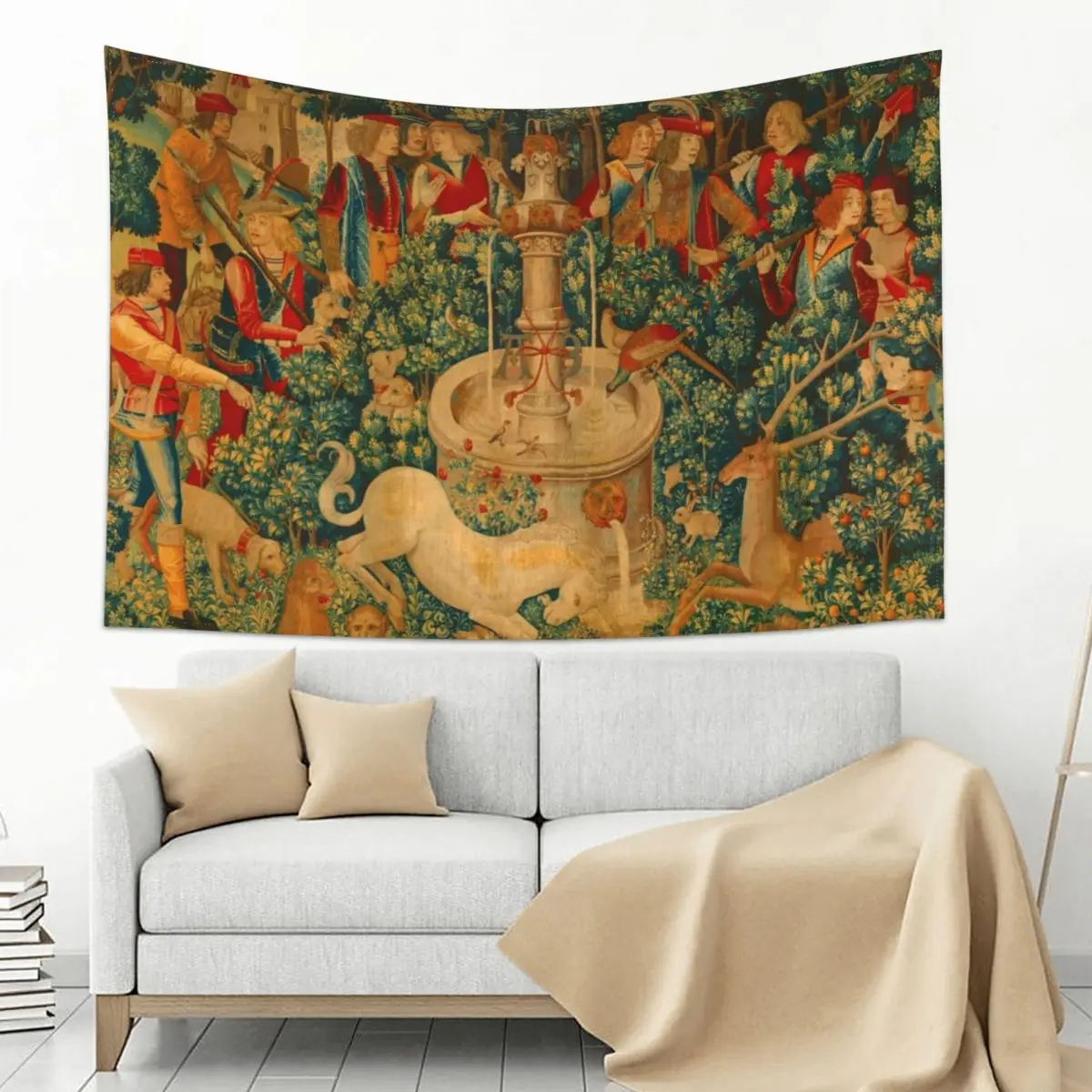 

The hunt of the unicorn Tapestry Bedrooms Decorations Carpet Wall Decoration Bedroom Aesthetic Room Decoration Tapestry
