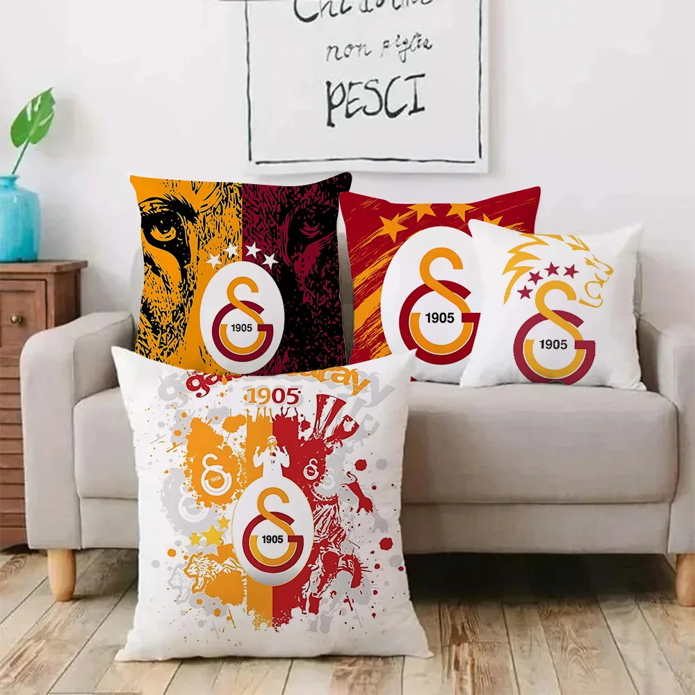 G-Galatasaray Pillow Covers Cartoon Sofa Decorative Home Double-sided Printing Short Plush Cute Cushion Cover