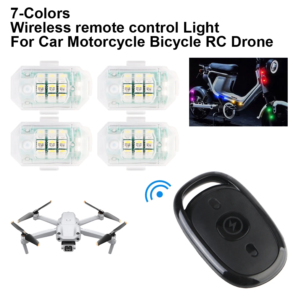 

7 Colors Flashing Lamp Outdoor Warning Lights Wireless Remote Control Night Flashing Light Indicator Lamp Mini USB LED Universal