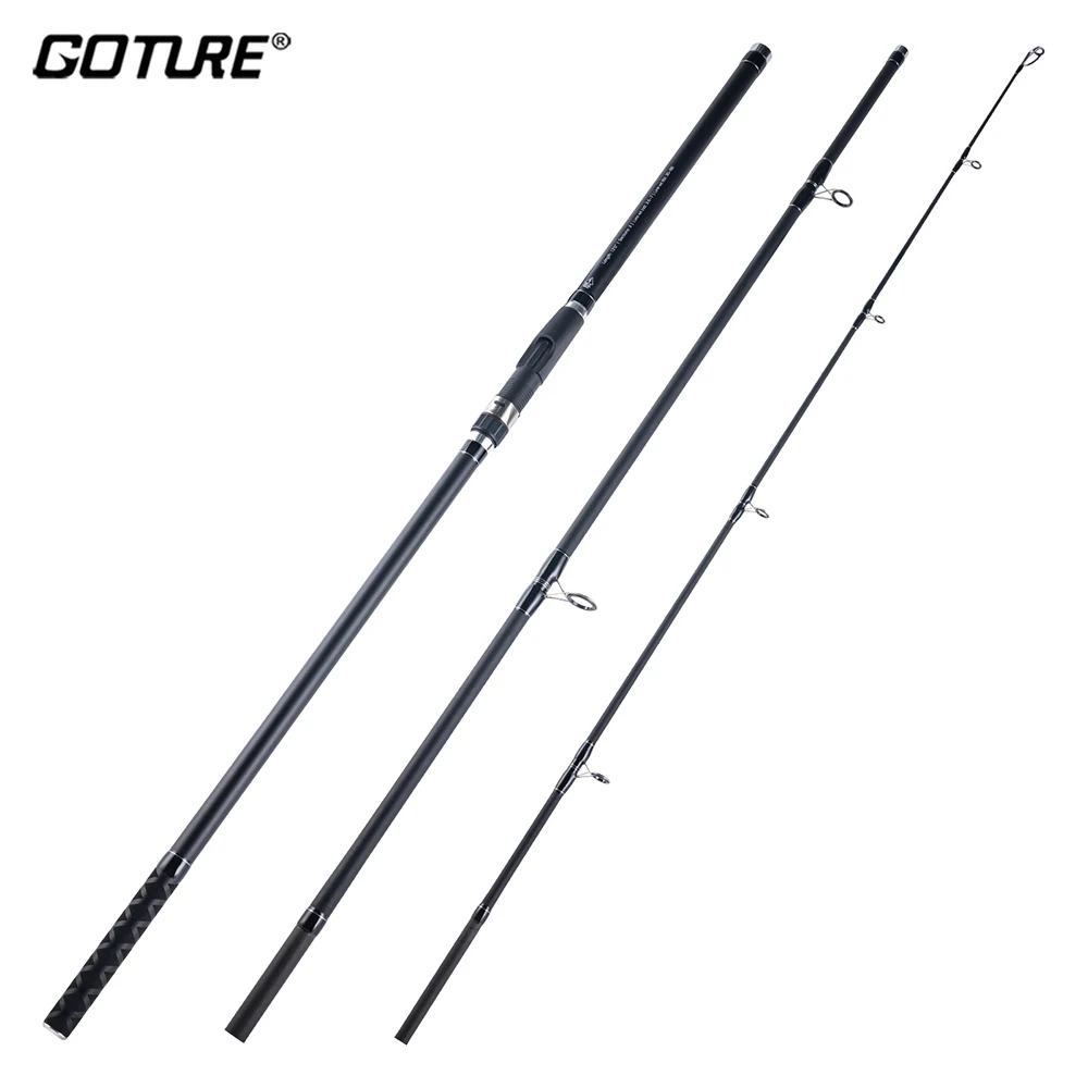 Goture FAITHY 3 Sections Surf Rod 24T Protable Spinning Fishing Rod 3.6m 3.9m 4.2m High Carbon Travel Lure Pole For Carp Fishing