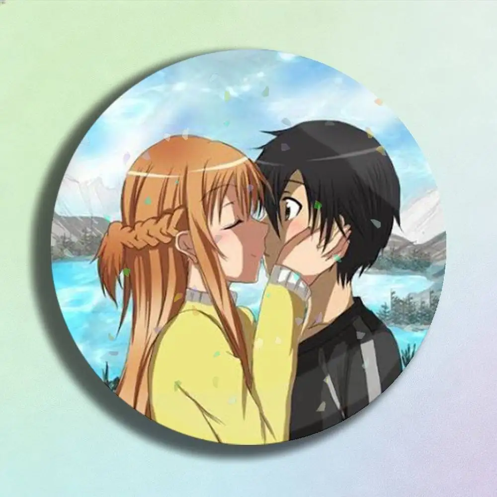 Sword Art Online Asuna Kirto Laser Badge Creative Pins Brooch for Bag Clothes Hat Decor Gifts Fans Collect