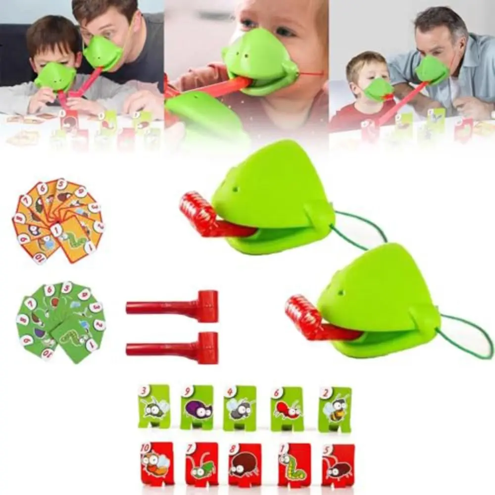 Funny Frog Tongue Game Desktop Game Parent-child Interaction Frog Mouth Tongue Blowing Toy Multiplayer Party Game