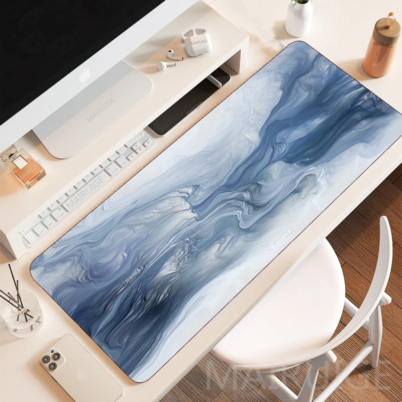 INS MousePad Gaming Accessories Gamer Desk Mat Rug Art Decorate Waves Scenery Large Mousepads Play Mats Blue Keyboard Mouse Pad