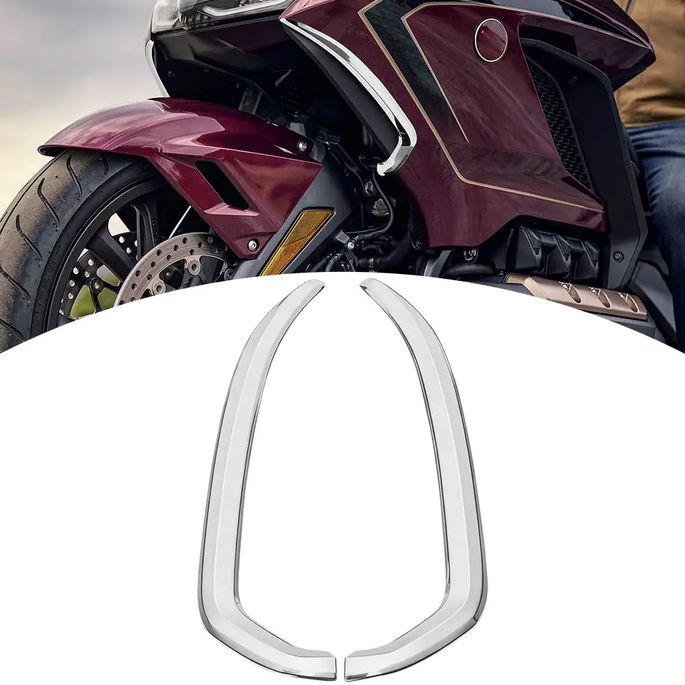 1Pair Front Vertical Vent Trim Accent For Honda Gold Wing GL1800 Tour DCT Airbag 2018-2025 Motorcycle Accessories Parts
