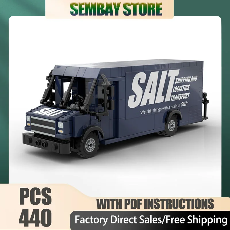 

Urban Vehicle Model Moc Building Brick Modular Utilimaster Step Van Model Technology Blocks Christmas DIY Toy Construction Gift