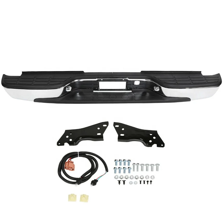 New Complete Chrome Rear Bumper For Chevy Silverado for GMC 1999-2007 Sierra 1500 Chrome Steel