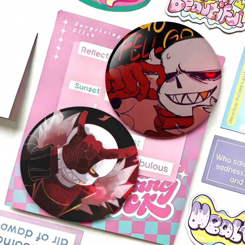 

Fell Ink Sans U-Undertale AU Badges 25 32 44 58 75 mm Round Fans Collect Friends Gifts Brooch Souvenir