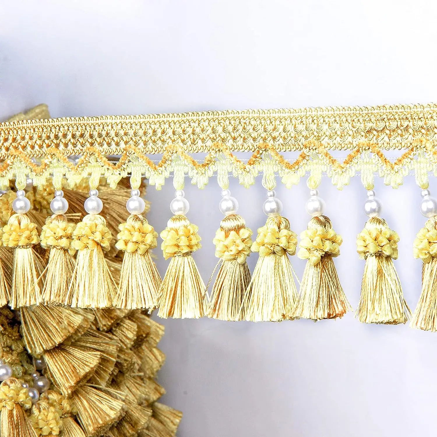 6 M/bag Tassel Curtain Fringe Decorative Curtain Trimmings Fringe Curtain Accessories Lace Trim Sewing Fabric