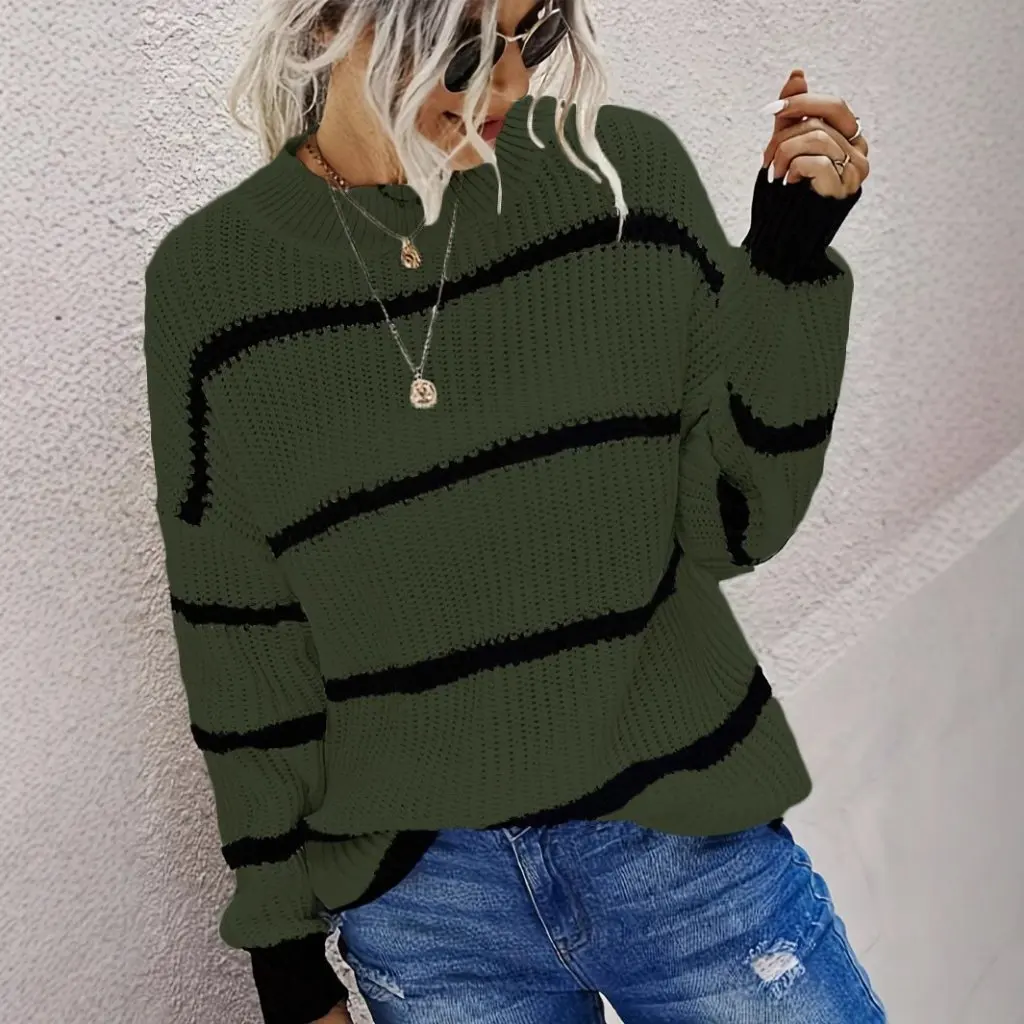 

Women's Loose Knitted Pullover Sweater Coat Autumn Winter New Independent Station European American Style Fashion