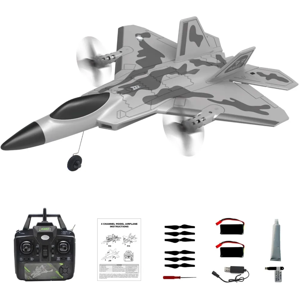 F-22 R/C Airplane for Beginners and Adults with 4-Channel Remote Control, Xpilot Stabilization, and Aerobatic Features