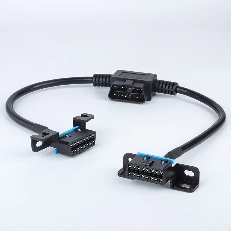 Automotive OBD Interface Extension Cable OBD2 One Minute Two Connection Cable Original Car Plug Extension Cable 16 Pins 16 Cores