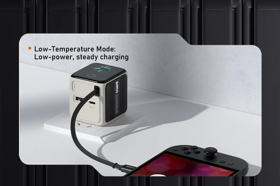 Hagibis 70W GaN USB-C Charger with Retractable Cable and Display