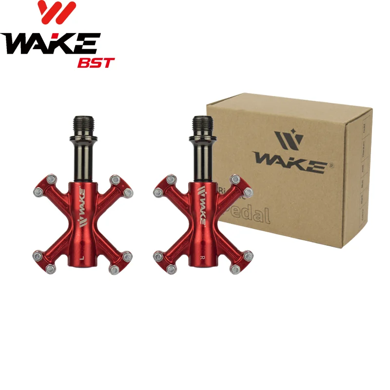 

Wake Mountain Bike Pedal Accessories 3 Bearing Seal Ultralight Footboard Aluminum Pedals Anti Slip for MTB Road Bicycle