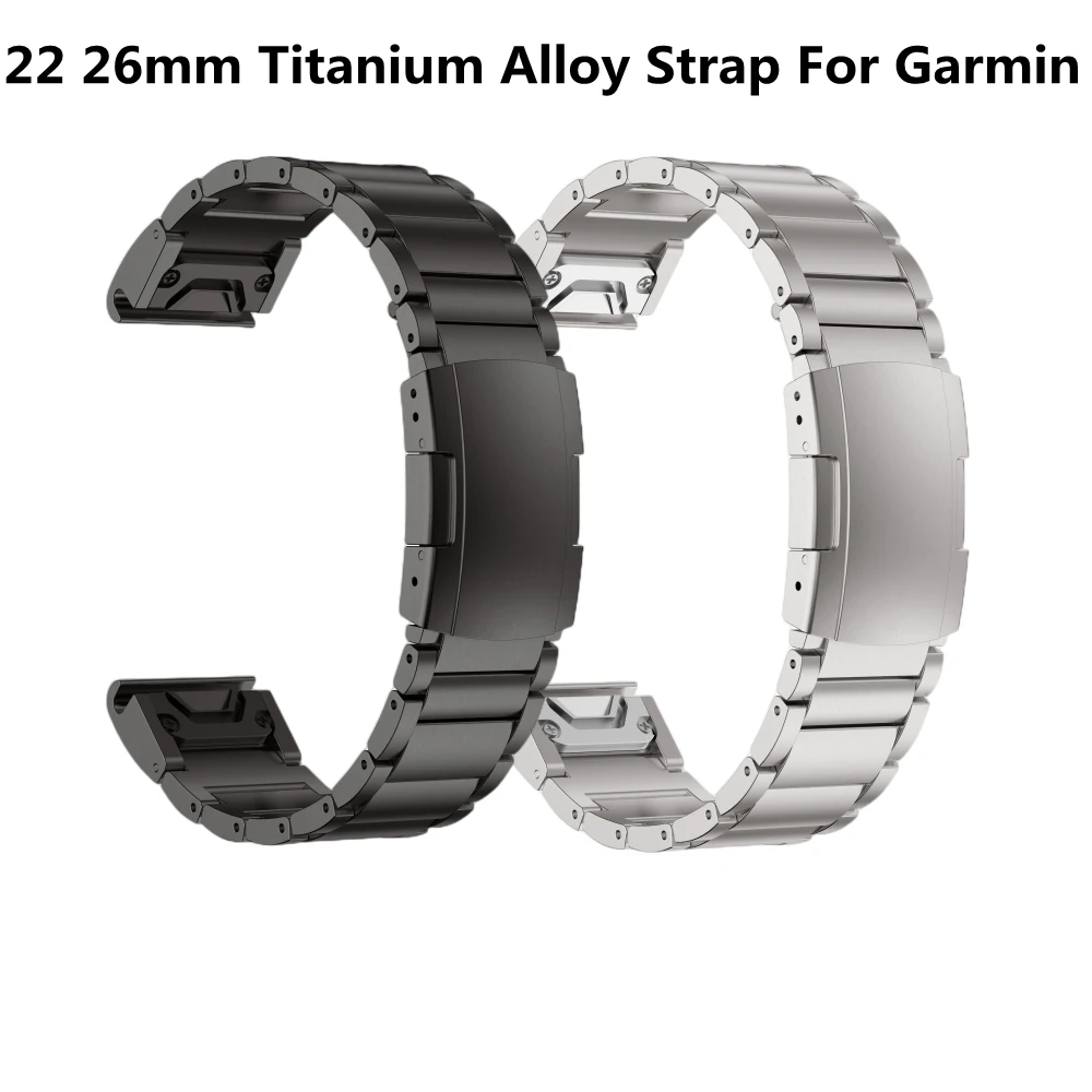 

For Garmin 22mm 26mm Quick Fit Titanium Watch Band Bracelet For Fenix 7X 7 6 6XPro 5 5Plus Instinct Epix Gen2 Metal Strap