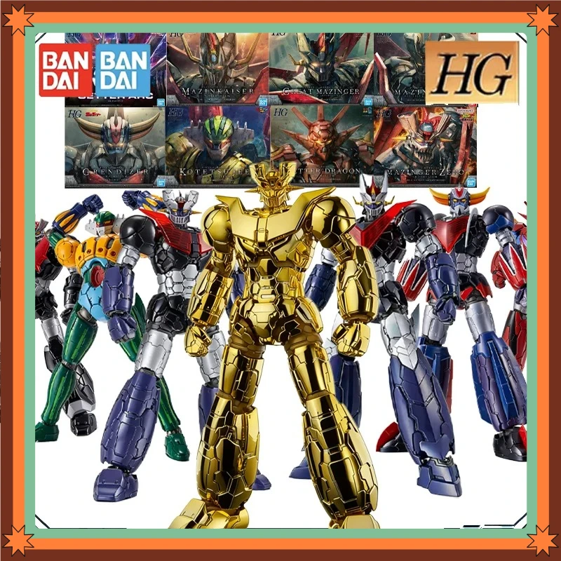 Bandai Original HG 1/144 Mazinger Z Zero Getter Dragon, modelo de ensamblaje, figura de acción, juguete, regalo para niños y niñas