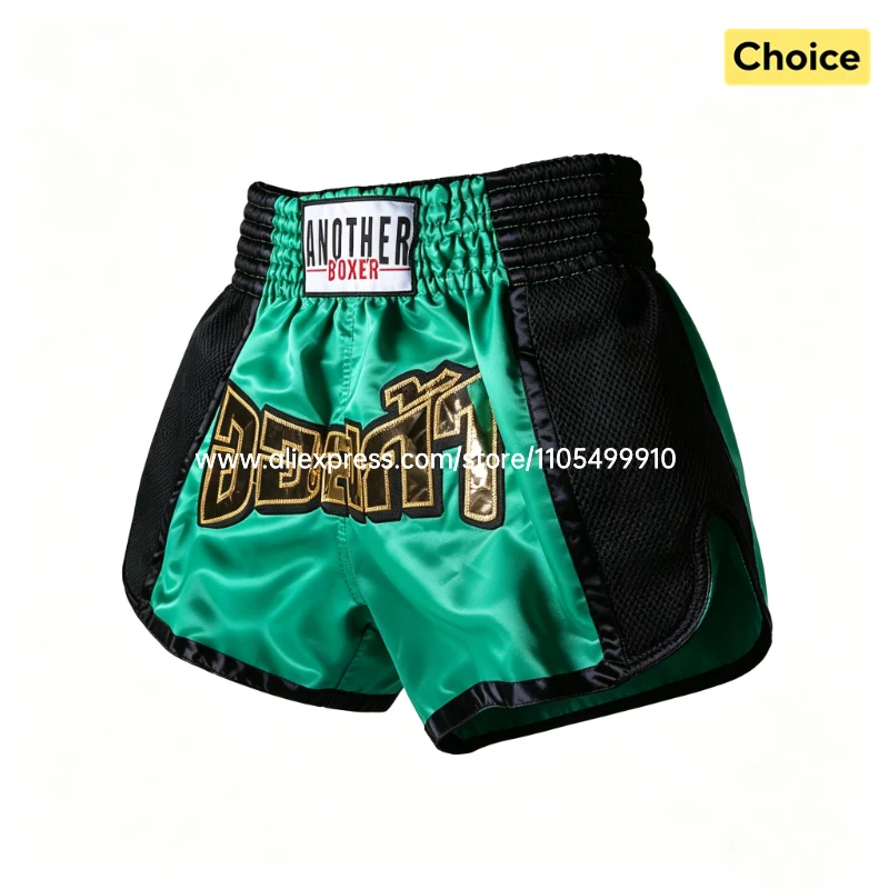 shorts-de-muay-thai-com-bordado-dourado-shorts-de-luta-para-homens-mulheres-e-criancas-respiravel-calcas-de-treinamento-bjj-mma-verde