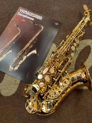 Japan SCWO10 Original 1 :1 key type curved soprano saxophone B-key lacquered gold Professional sax soprano saxofone SC-WO10