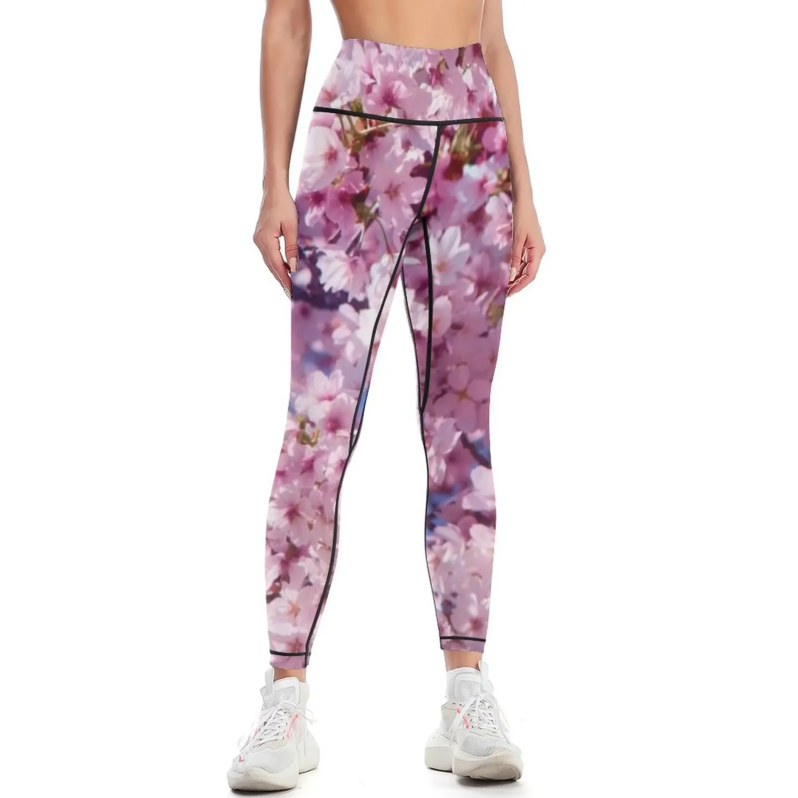 

Flashy Cherry Blossoms Leggings Women sports Training pants legging pants raises butt Women's pants Womens Leggings