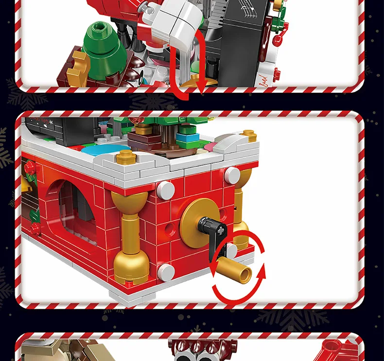 MOULDKING 1045ピース クリスマス ジョイフル チームビルディングブロックセット MOC 教育的組み立てブロック 子供向けクリエイティブおもちゃ クリスマスギフト 10162