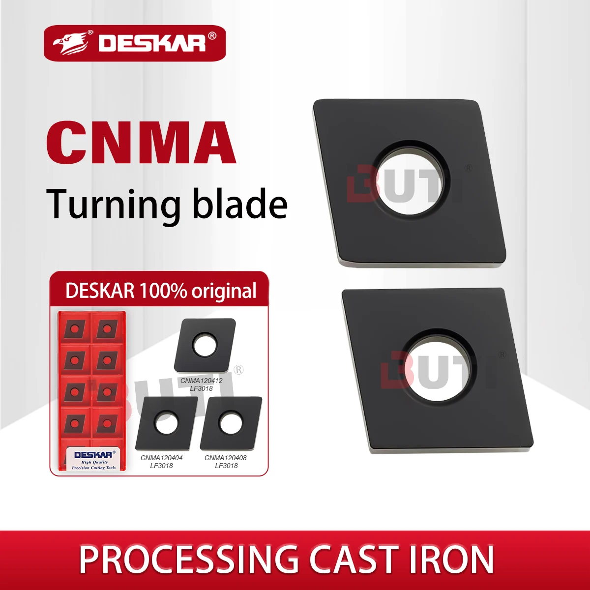 

DESKAR 100% Original CNC Lathe Carbide CNMA120404 CNMA120408 CNMA120412 LF3018 Turning Outer Circular Lathe Blade For Cast Iron