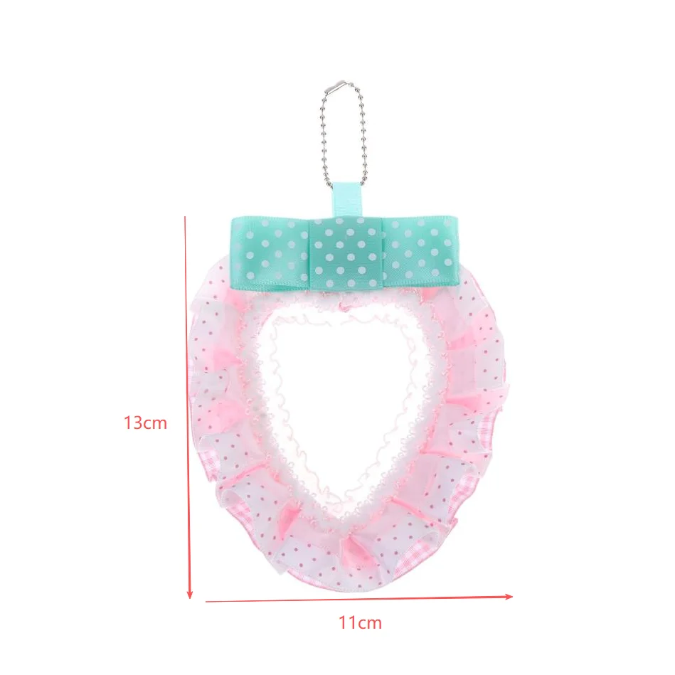 Lace Strawberry Photo Card Holder Sweet Anime Character Kpop Idol Support Card Display Girl Ita Bag Ornament Decor