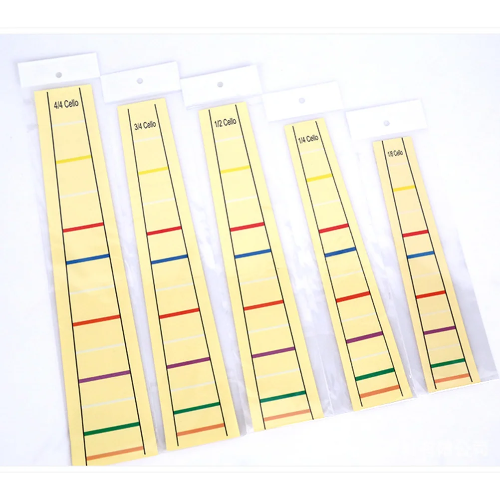 Cello stiker jari Fret praktis, penanda posisi jari untuk 4/4 ukuran Cello (kuning)