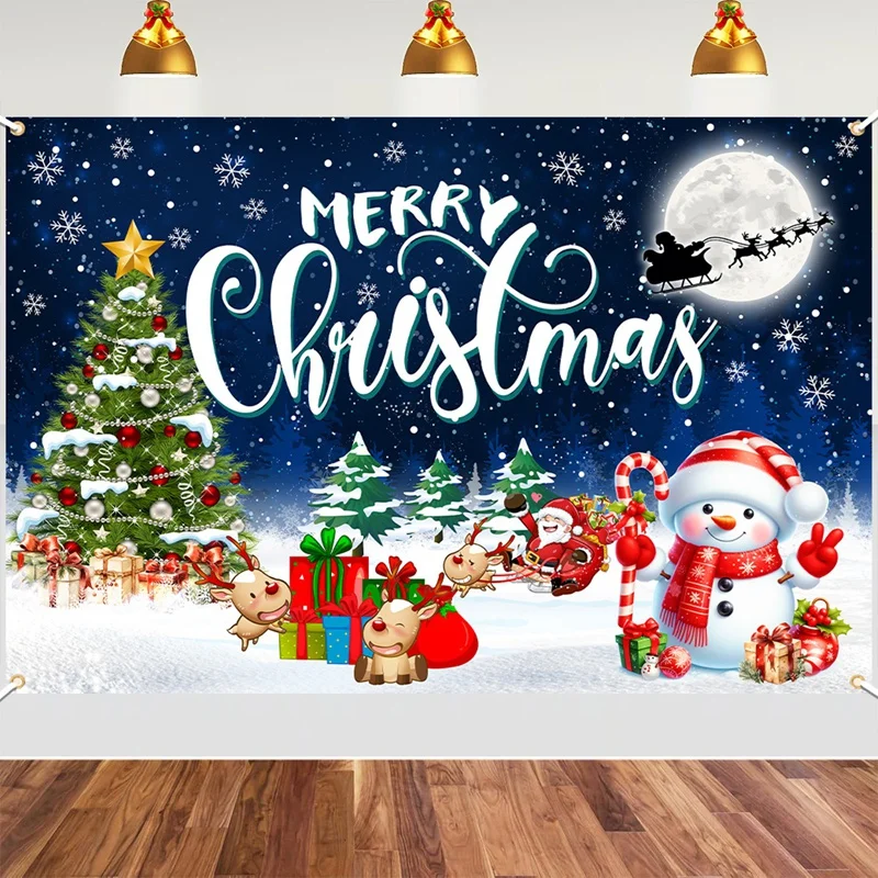 Christmas Background Merry Christmas Decorations For Home 2024 Kerst Natal Navidad Backdrop Xmas Decor Happy New Year Gift 2025