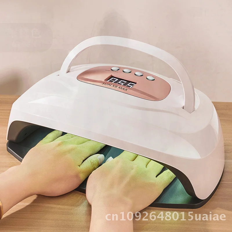 Lampe à ongles de photothérapie manuelle X8 MAX, haute puissance 220W, lampe UV Non noire pour manucure, équipement spécial de soins de beauté transfrontaliers