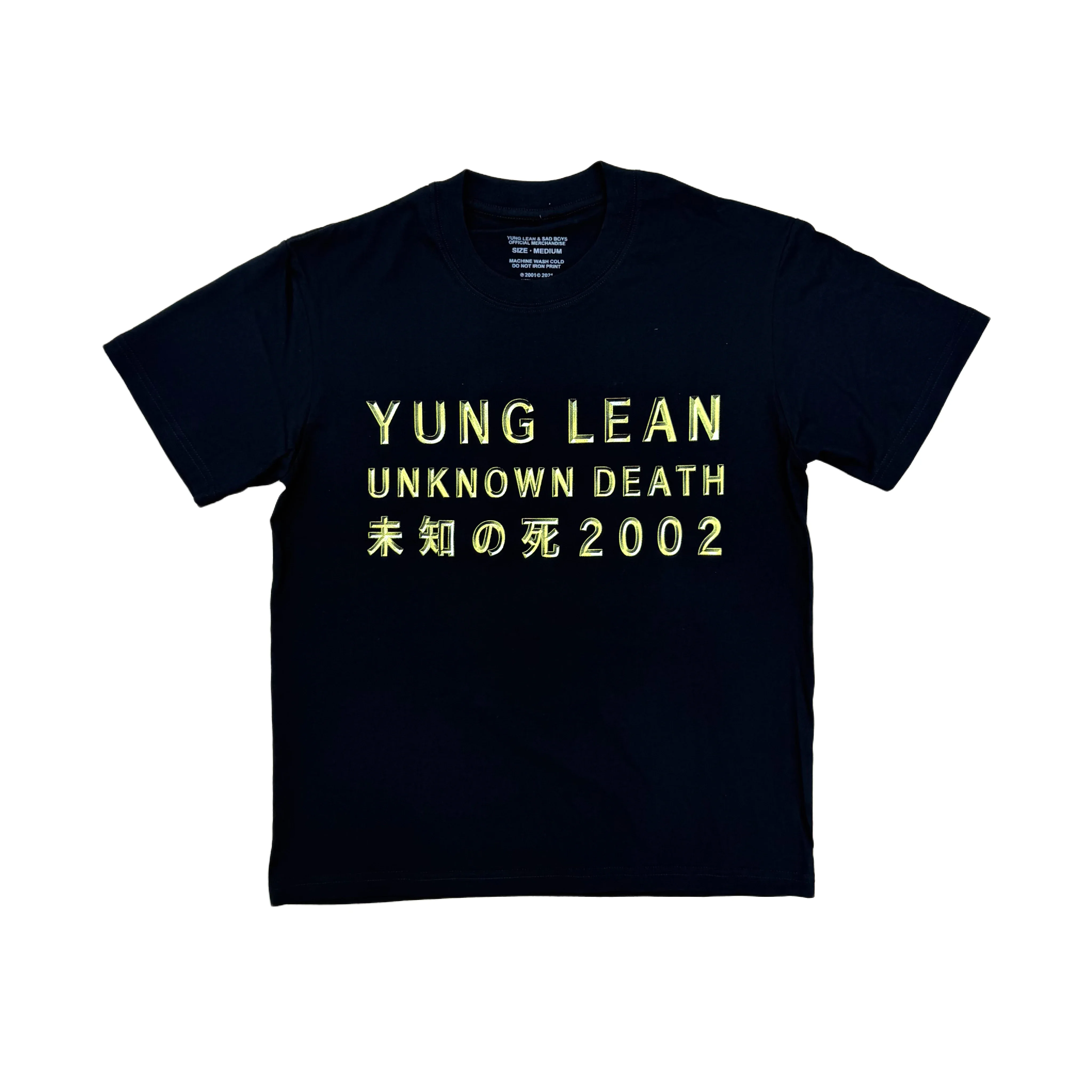 New Men Yung Lean Unknown Death 2002 Album Merch T Shirts T-Shirt Hip Hop Skateboard Street Cotton T-Shirts Tee Top US size E32