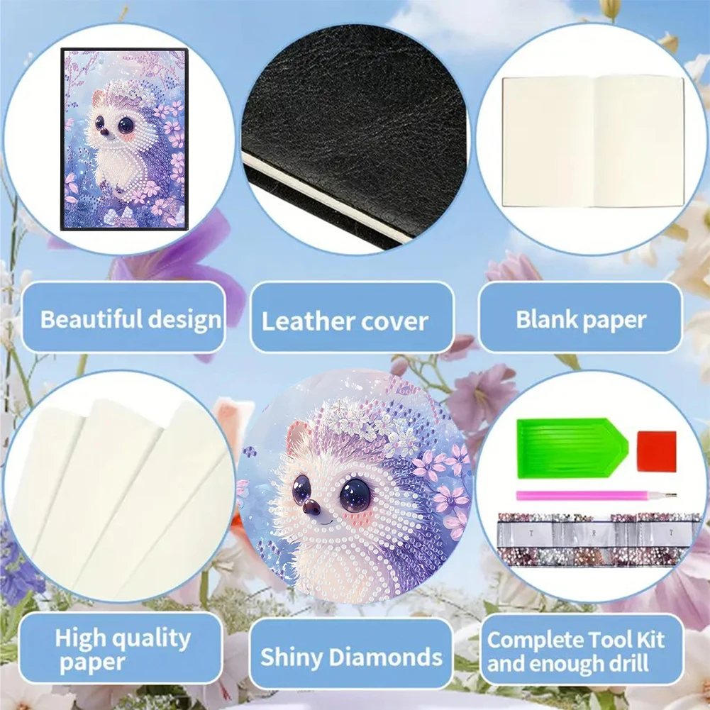 طقم رسم ماسي 5D DIY ، شكل خاص ، بدون خطوط ، رسم ماسي ، دفتر يوميات ، مجلة ، دفتر ملاحظات ، ماندالا ، A5