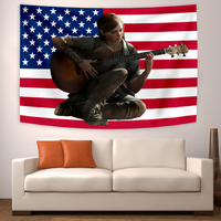 40x60cm 60x90cm Thes Last Of Us 3d Tapestry Wall Art Game Poster Living Flag Room Bedroom Game Room Man Cave Home