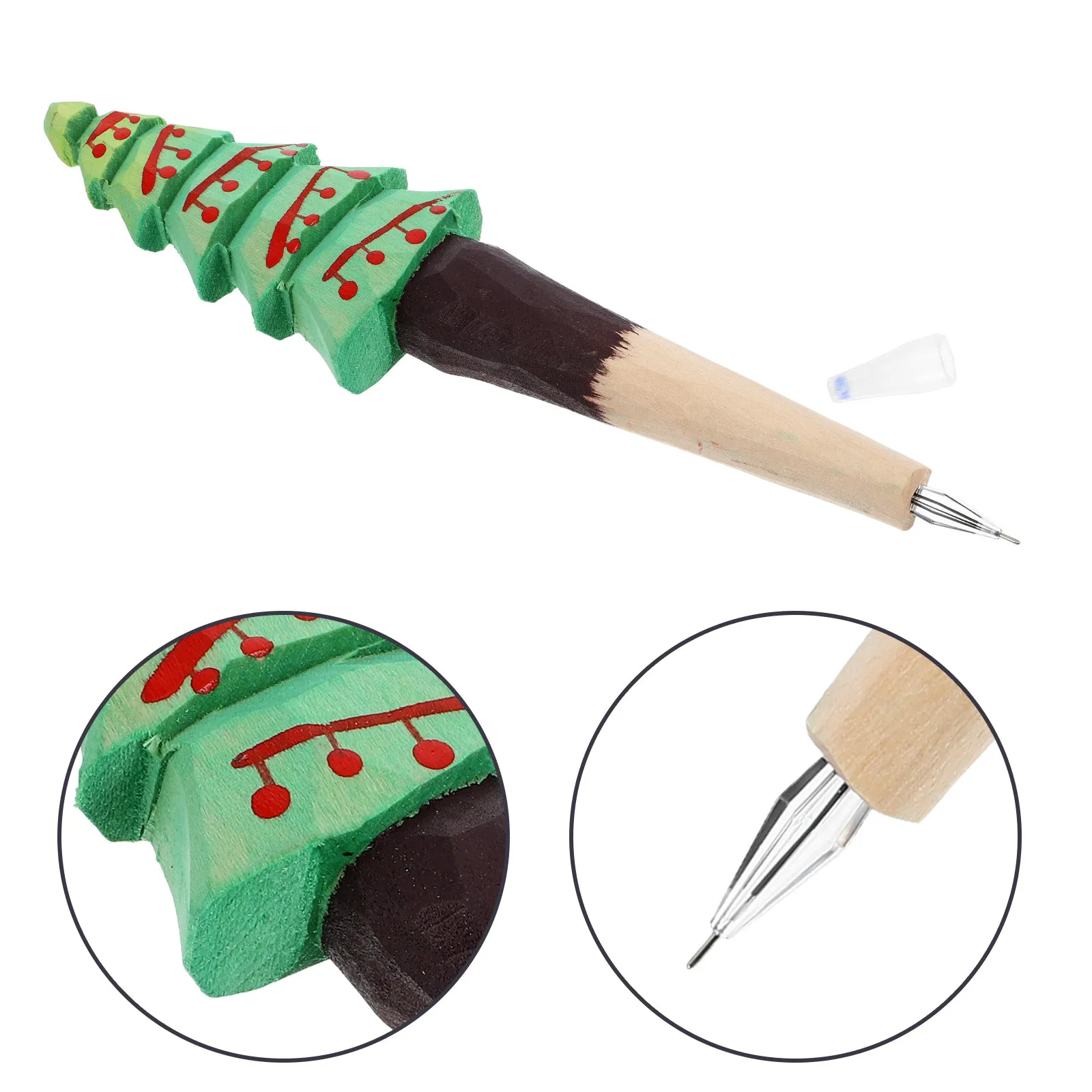 

Christmas Gel Ink Pens Novelty Xmas Tree Design Black Gel Ink Xmas School Office Supplies Holiday Writing Pens Set