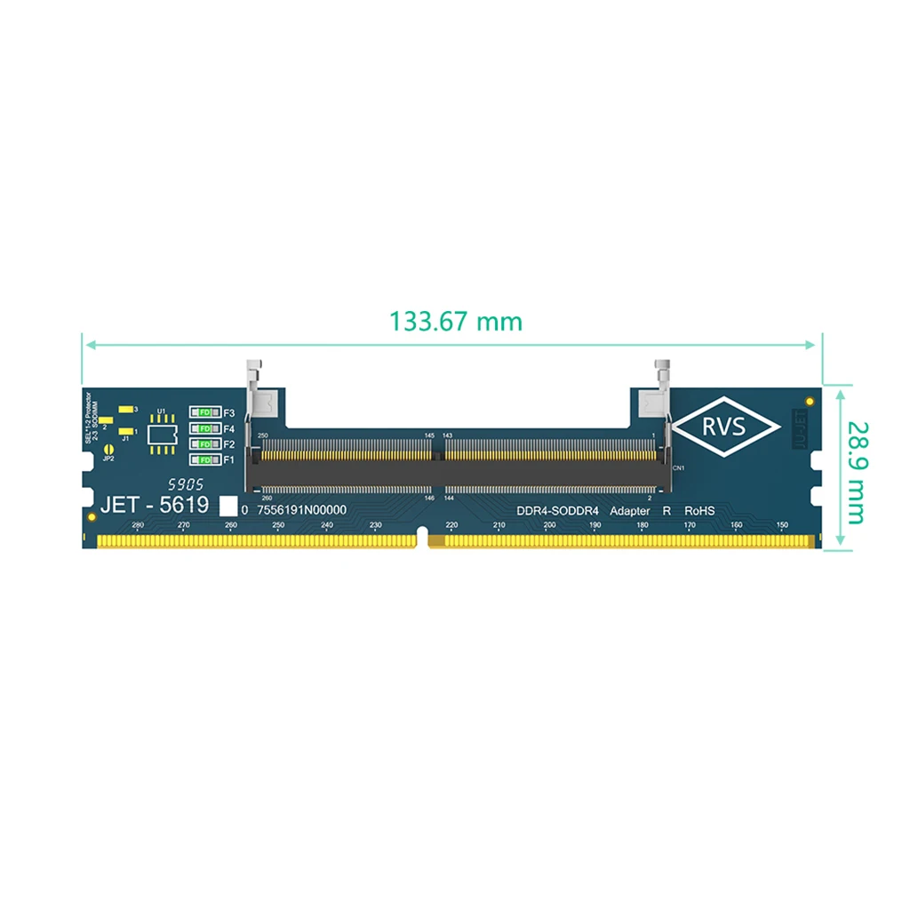 SO-DIMM DDR4 zu DDR4 Adapter für Desktop-PC, Laptop-Speicher-Konverterkarte, 5600MHz JEDEC-konform mit Überstromschutz – Detail 5