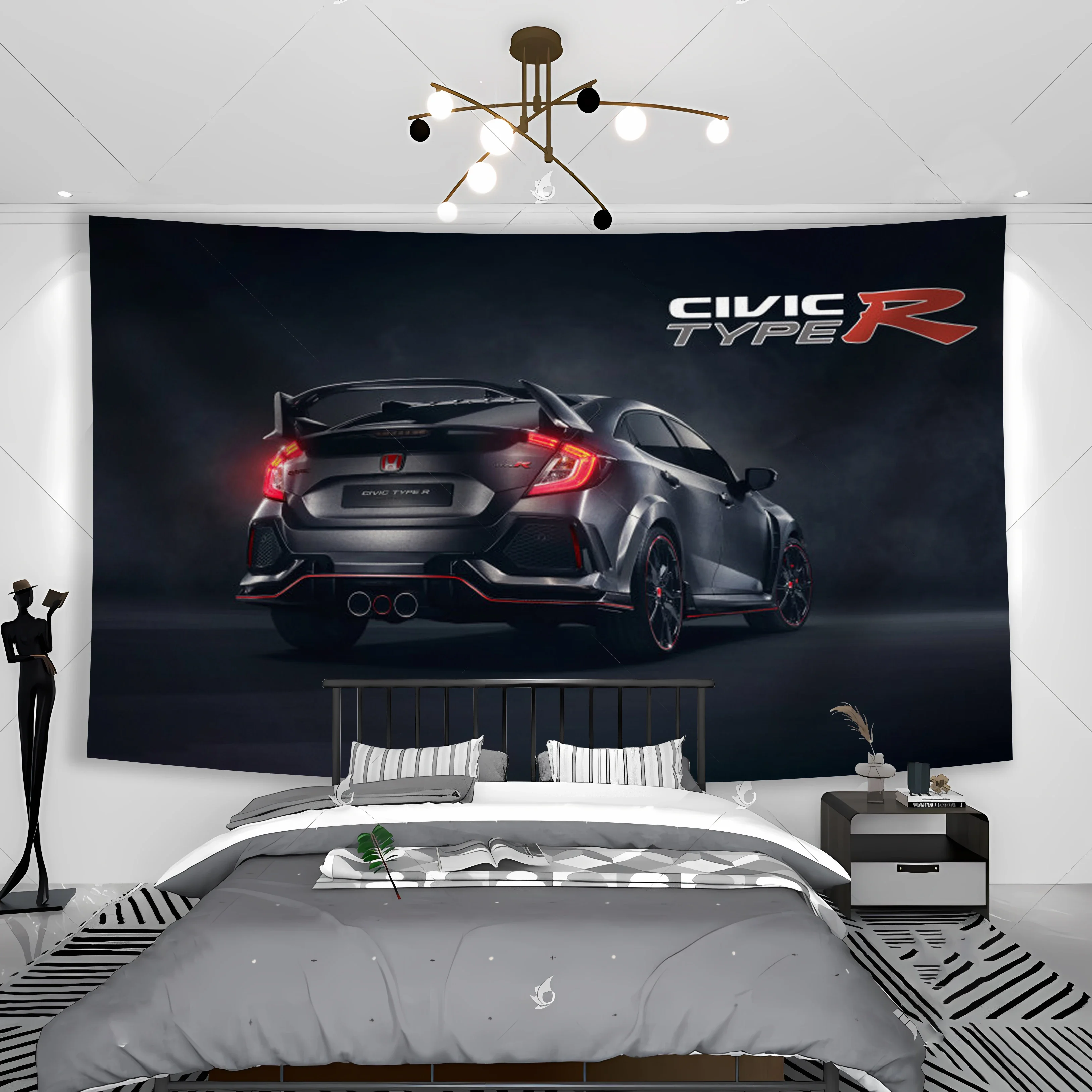 120x180CMRacing Car Tapestry Jdm Wall Art Decor Hanging Aesthetic Wall Decor Classic Japanese Car for Home Bedroom  Decor