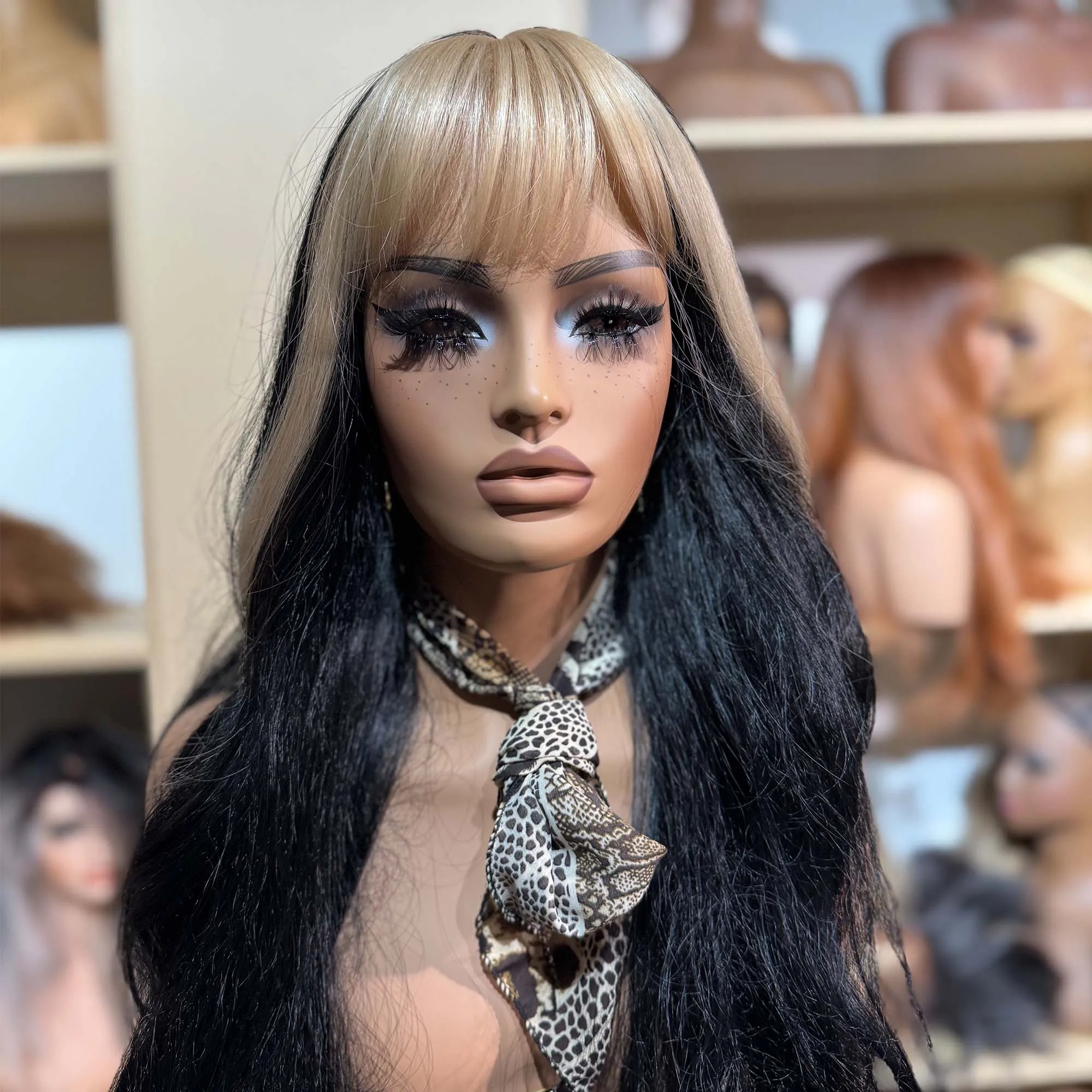 

1PC USA Warehouse Free Shipping Lifelike Euro-American Lady Mannequin Head Multipurpose Display Stand For Jewelry Wig Necklace Earring Hair Styling Practice Use