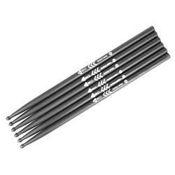 1 Pair 5A Carbon Fiber Drum Sticks Simple Durable Drumstick Nonslip Universal Drumsticks for Adults Kids and Beginners