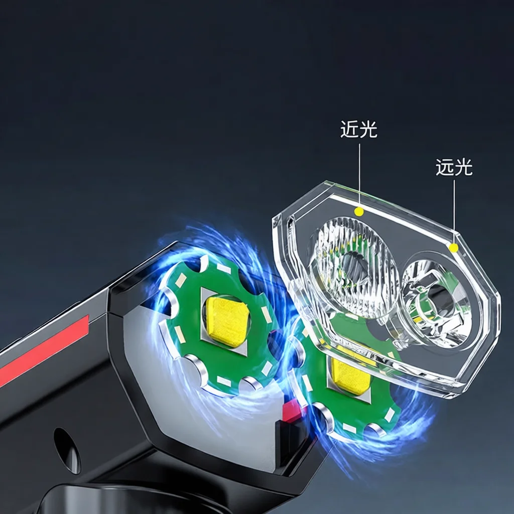 高性能ソーラー自転車ライト明るいLED懐中電灯警告ホーン付き - Cycling Gear Essentials のレビューと価格