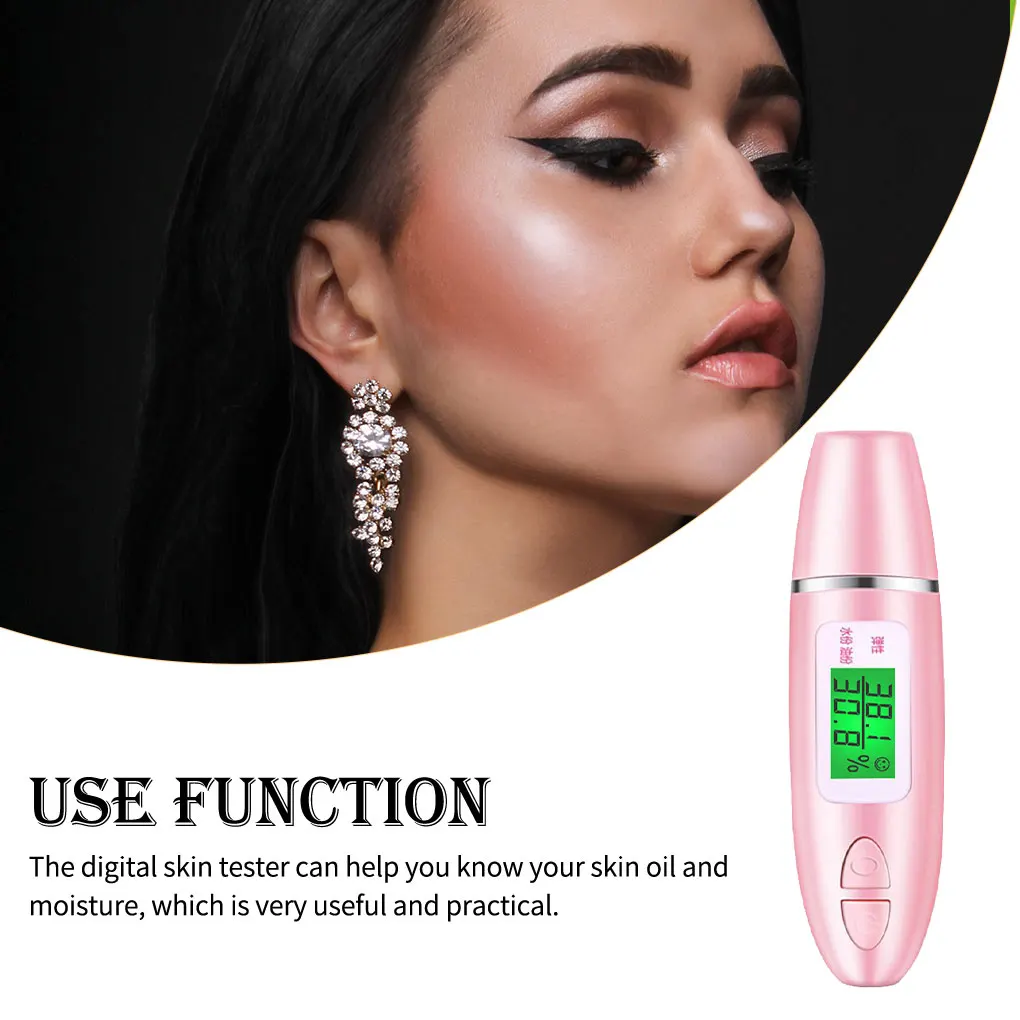 Humidimètre Portable avec écran LCD numérique, testeur de capteur de peau de précision, analyseur d'humidité du visage, d'eau et d'huile, testeur d'humidité de la peau