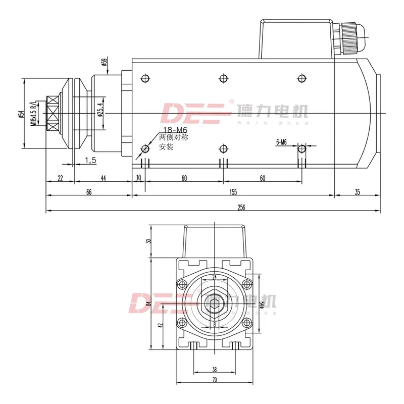 High speed spindle motor clamp saw blade woodworking copper aluminum plastic cardboard cutting and grooving 12000 rpm