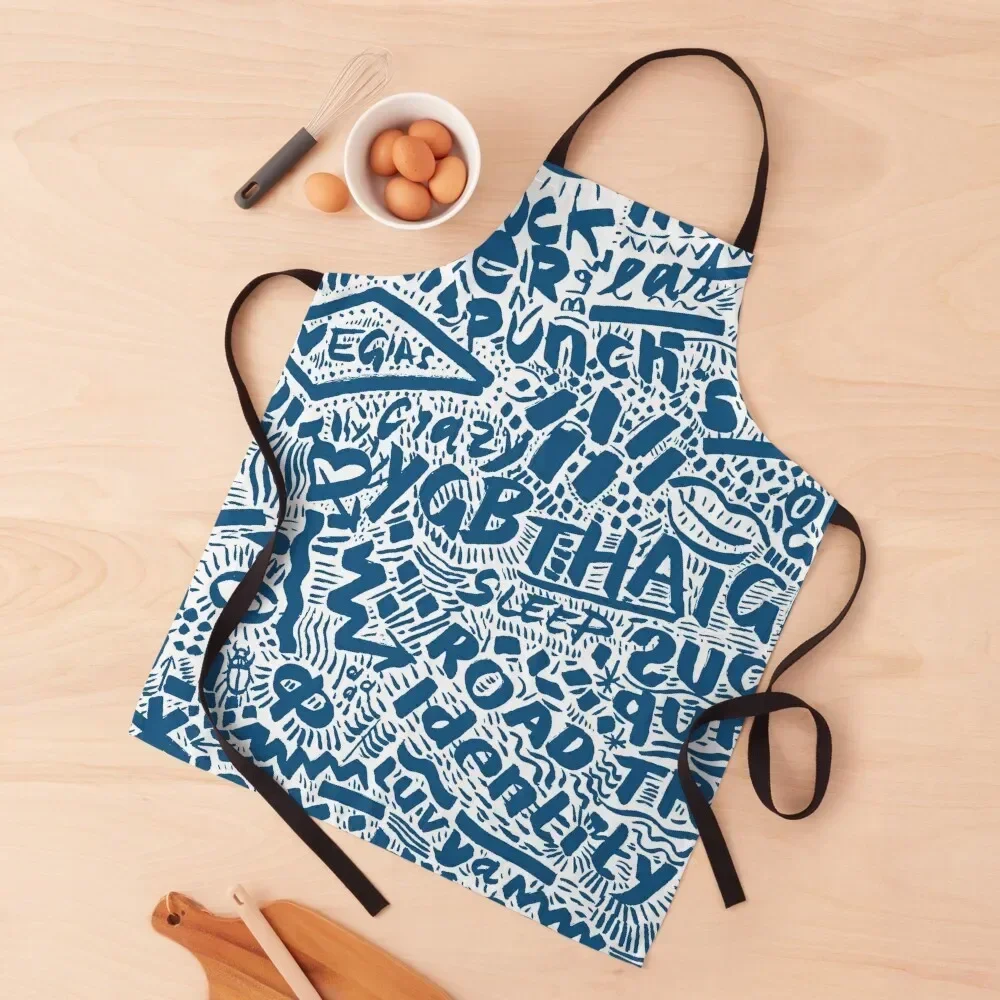 Las Vegas Love Liebe. Typographic graffiti style mural street art. Calligraphic expressive quirky trendy hand lettering, d Apron