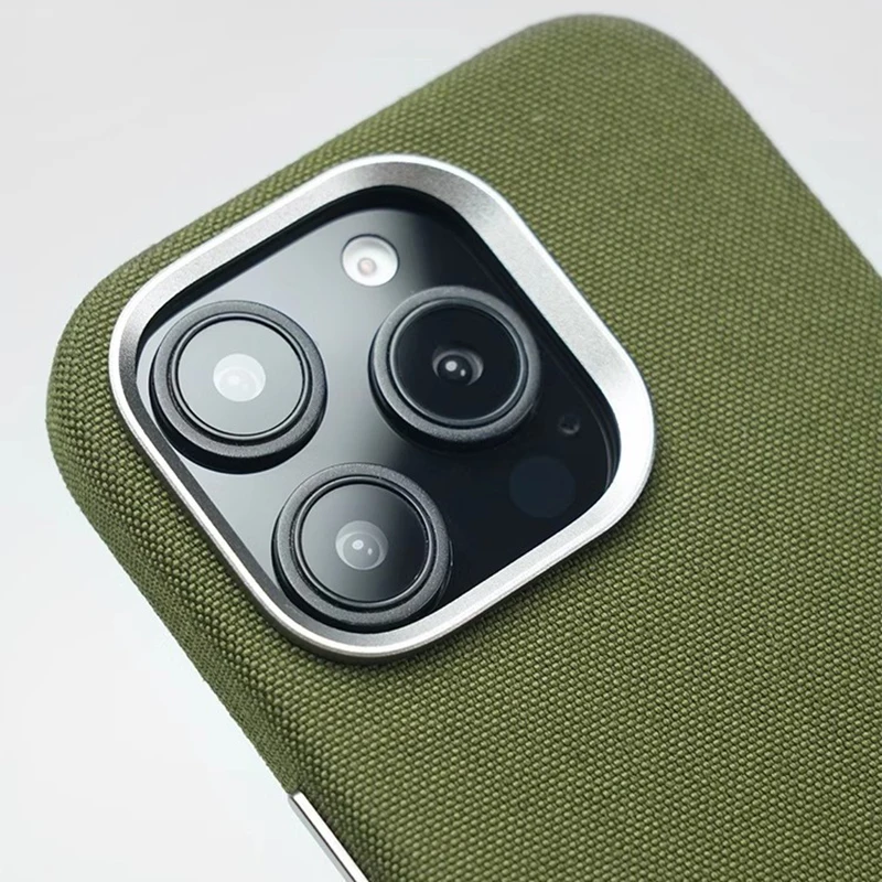 

Нейлоновый холщовый чехол для телефона MagSafe для iPhone 13, 14, 15, 16 Pro Max Plus, роскошная текстура плетения, военный противоударный магнитный чехол