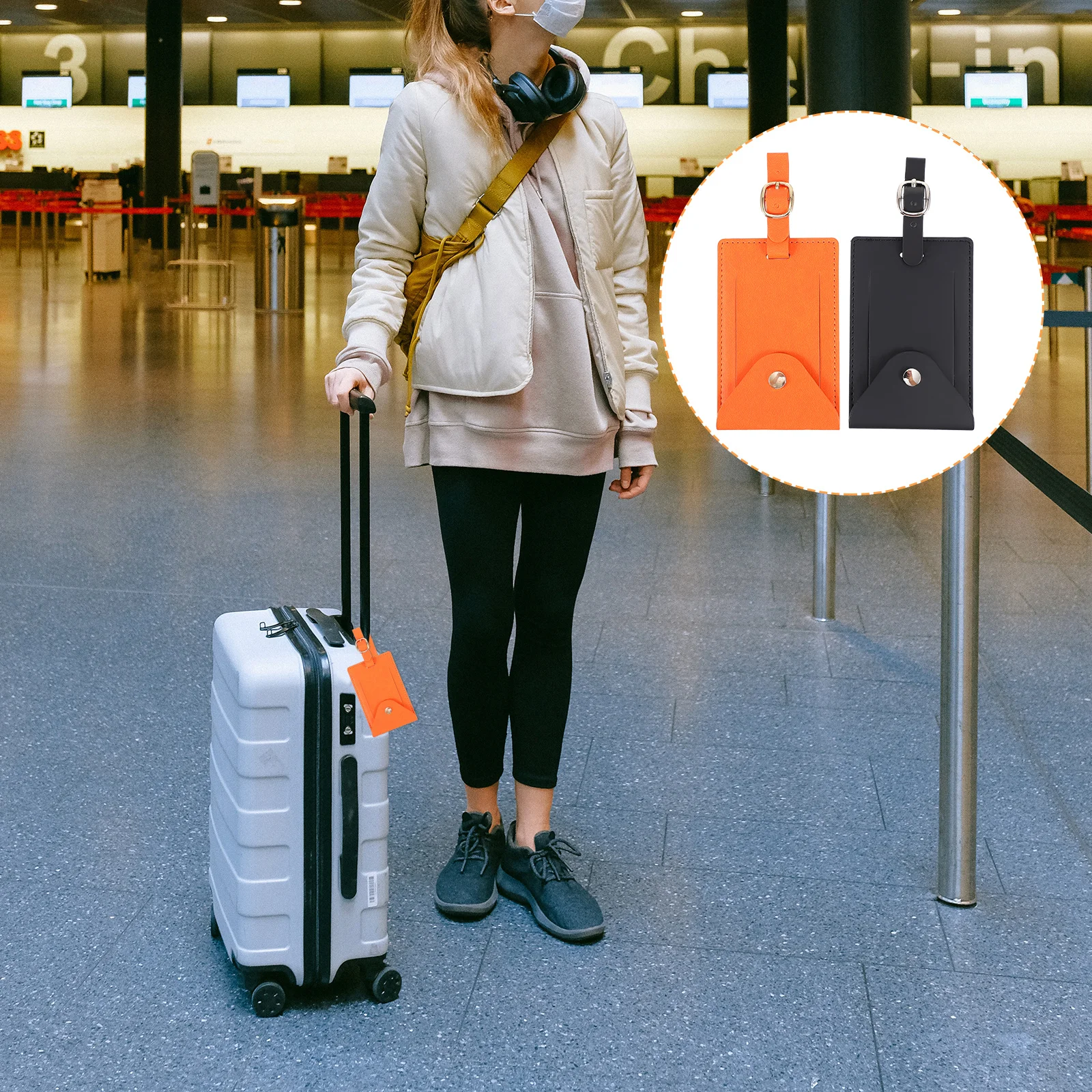 

2Pcs Identifiers Travel Tags Bag Tags for Luggage with Customizable Info Strong Lanyard Lightweight Design for Vacation Use